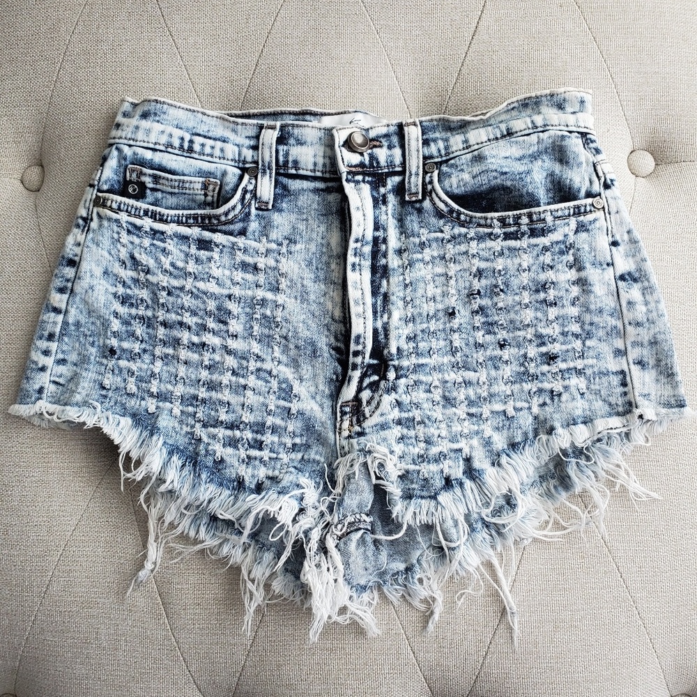High rise jean shorts